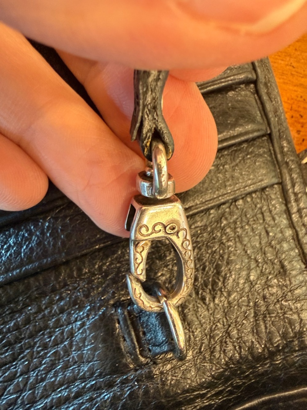 NWOT Brighton Black Leather Wallet Crossbody Organizer Buckle Silver Accent - Picture 6 of 14